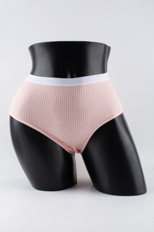 Слипы в рубчик с белым поясом - фото 1