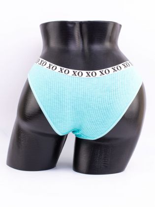 Слипы в рубчик с эластичным поясом и надписью "XO" - фото 3