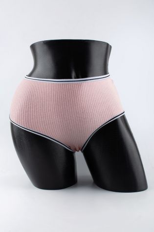 Слипы в рубчик с белым поясом и черной полоской  - фото 1