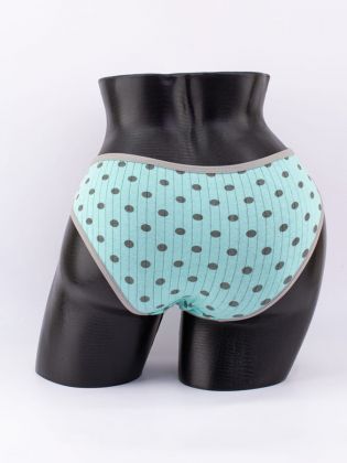 Слипы в крупный горошек с кружевом - фото 3