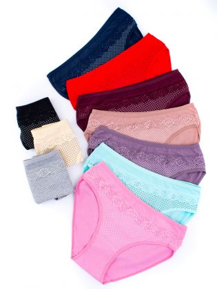 Слипы в горошек с кружевом - фото 2