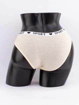 Слипы вафельные с белым поясом с надписью "sport" - фото 3