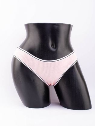 Слипы в рубчик с белым поясом и черной полоской  - фото 1