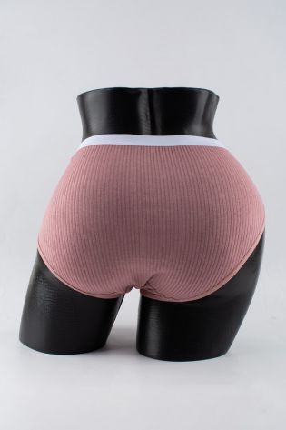 Слипы в рубчик с белым поясом - фото 3