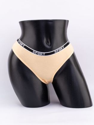 Стринги с черным поясом с надписью "sport" - фото 1