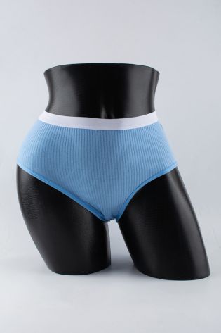 Слипы в рубчик с белым поясом - фото 1