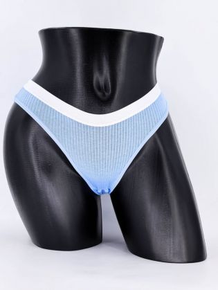 Слипы в рубчик с белым поясом - фото 1