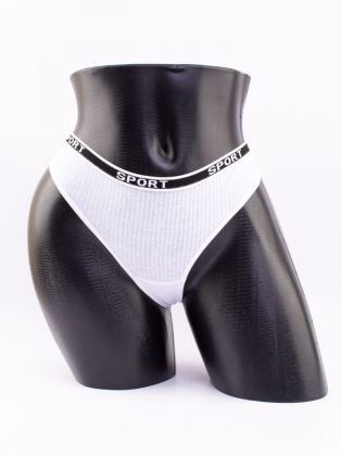 Стринги в рубчик с надписью "sport" - фото 1