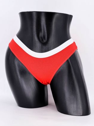 Слипы в рубчик с белым поясом - фото 1