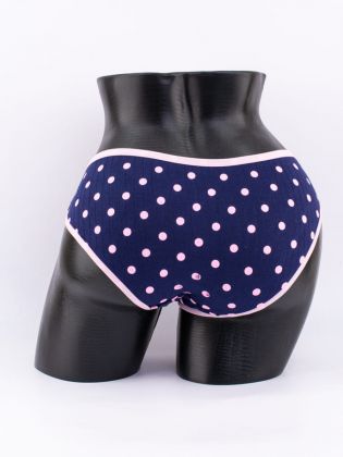 Слипы в крупный горошек с кружевом - фото 3