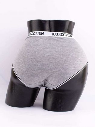 Слипы с цветочным принтом и эластичным поясом с надписью "100% COTTON" - фото 3