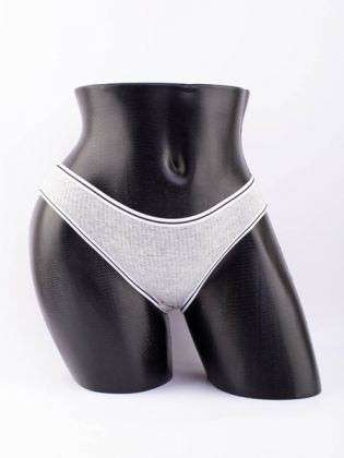 Слипы в рубчик с белым поясом и черной полоской  - фото 1