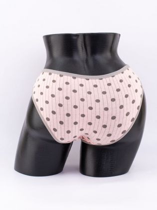 Слипы в крупный горошек с кружевом - фото 3