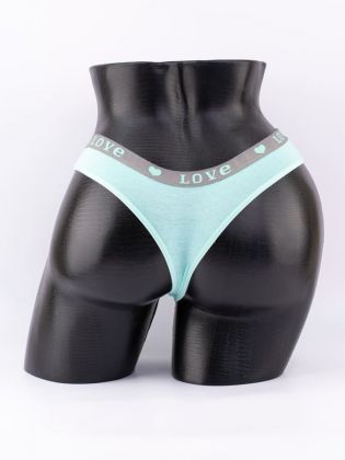 Стринги с эластичным поясом с надписью "love" - фото 3