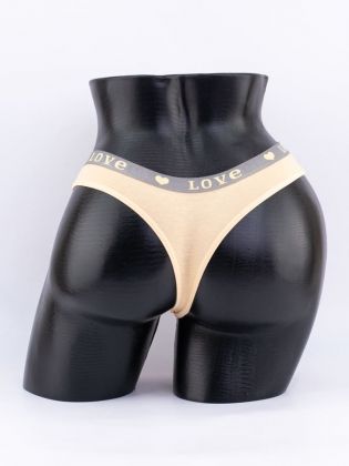 Стринги с эластичным поясом с надписью "love" - фото 3