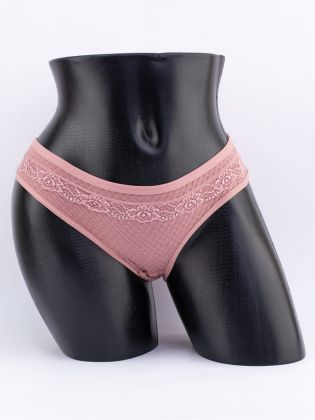 Слипы вафельные с кружевом - фото 1