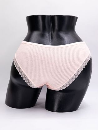 Слипы в рубчик с кружевом - фото 3